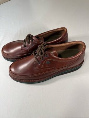 Hush Puppies The Body Shoe Brown Leather Comfort Walking Shoes 11 EW